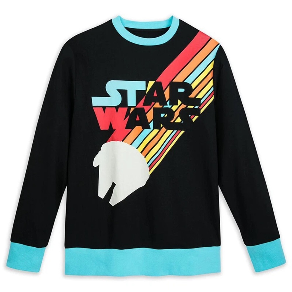 Disney Parks Throwback Retro Sweatshirt Millennium Falcon Crewneck Galaxy 80’s
